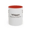 11oz Whippet Latin Mug, Red, front view