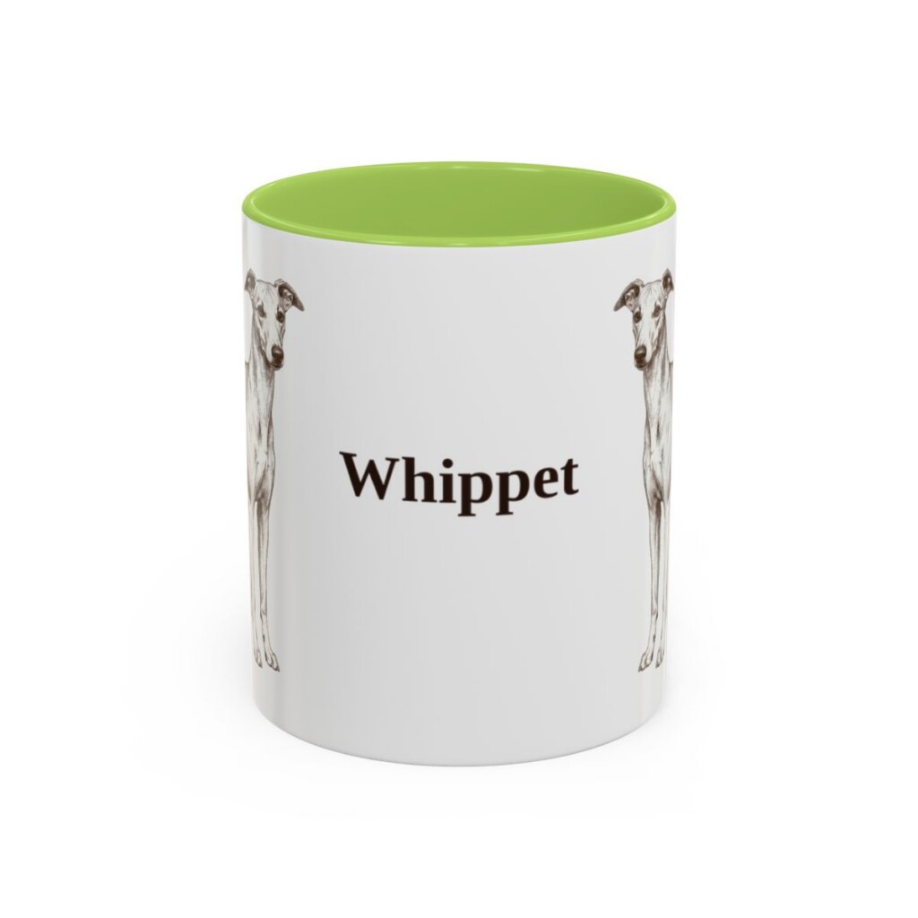 11oz Whippet Mug, Light Green, front view