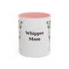 11oz-whippet-mug-mom-pink 11oz Whippet Dog Mom Mug, Pink, front view