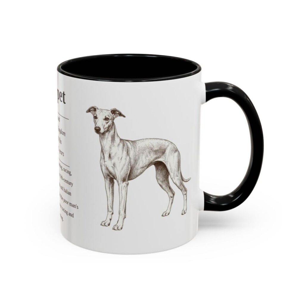 11oz Whippet Mug, Black, right side view