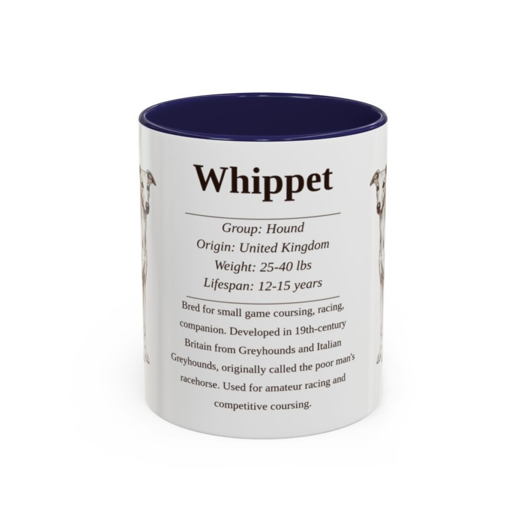 11oz Whippet Mug, Navy, front view