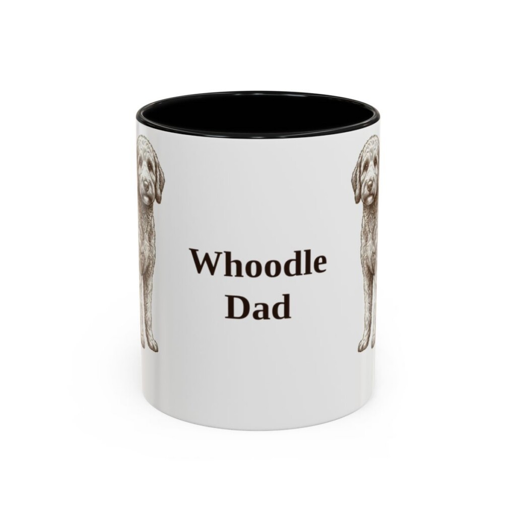 11oz-whoodle-mug-dad-black-front 11oz Whoodle Dog Dad Mug, Black, front view