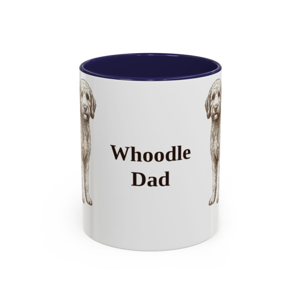 11oz-whoodle-mug-dad-navy 11oz Whoodle Dog Dad Mug, Navy, front view