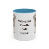 11oz Funny Whoodle Mug, Light Blue, front view