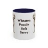 11oz Funny Whoodle Mug, Navy, front view