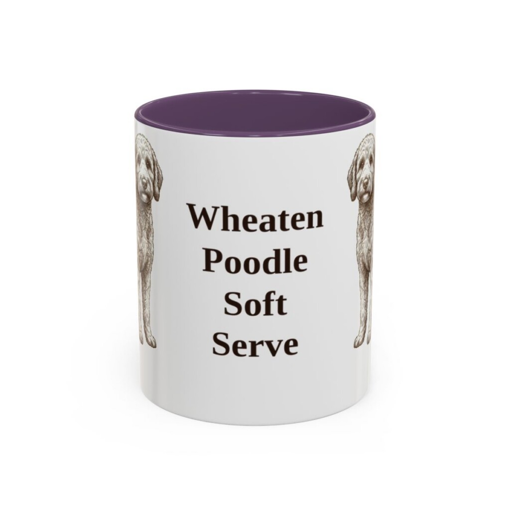 11oz Funny Whoodle Mug, Purple, front view
