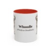 11oz Whoodle Latin Mug, Red, front view