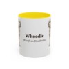11oz Whoodle Latin Mug, Yellow, front view