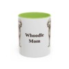 11oz Whoodle Dog Mom Mug, Light Green, front view