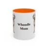 11oz Whoodle Dog Mom Mug, Orange, front view