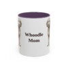 11oz Whoodle Dog Mom Mug, Purple, front view