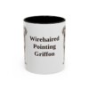 11oz Wirehaired Pointing Griffon Mug, Black, front view