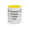 11oz Wirehaired Pointing Griffon Dog Dad Mug, Yellow, front view