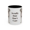 11oz Funny Wirehaired Pointing Griffon Mug, Black, front view