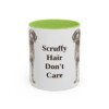 11oz Funny Wirehaired Pointing Griffon Mug, Light Green, front view