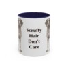 11oz Funny Wirehaired Pointing Griffon Mug, Navy, front view