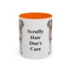 11oz Funny Wirehaired Pointing Griffon Mug, Orange, front view