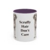 11oz Funny Wirehaired Pointing Griffon Mug, Purple, front view