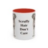 11oz Funny Wirehaired Pointing Griffon Mug, Red, front view