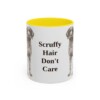 11oz Funny Wirehaired Pointing Griffon Mug, Yellow, front view