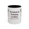 11oz Wirehaired Pointing Griffon Latin Mug, Black, front view
