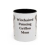 11oz Wirehaired Pointing Griffon Dog Mom Mug, Black, front view