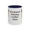 11oz Wirehaired Pointing Griffon Dog Mom Mug, Navy, front view