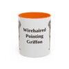 11oz Wirehaired Pointing Griffon Mug, Orange, front view