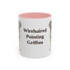 11oz Wirehaired Pointing Griffon Mug, Pink, front view