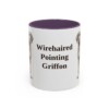 11oz Wirehaired Pointing Griffon Mug, Purple, front view