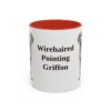 11oz Wirehaired Pointing Griffon Mug, Red, front view