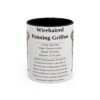 11oz Wirehaired Pointing Griffon Mug, Black, front view