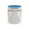 11oz Wirehaired Pointing Griffon Mug, Light Blue, front view