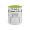 11oz Wirehaired Pointing Griffon Mug, Light Green, front view