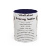 11oz Wirehaired Pointing Griffon Mug, Navy, front view
