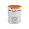11oz Wirehaired Pointing Griffon Mug, Orange, front view