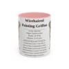 11oz Wirehaired Pointing Griffon Mug, Pink, front view