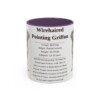 11oz Wirehaired Pointing Griffon Mug, Purple, front view