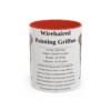 11oz Wirehaired Pointing Griffon Mug, Red, front view