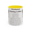 11oz Wirehaired Pointing Griffon Mug, Yellow, front view