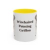 11oz Wirehaired Pointing Griffon Mug, Yellow, front view