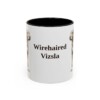 11oz Wirehaired Vizsla Mug, Black, front view
