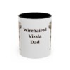 11oz Wirehaired Vizsla Dog Dad Mug, Black, front view