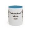 11oz Wirehaired Vizsla Dog Dad Mug, Light Blue, front view