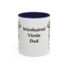 11oz Wirehaired Vizsla Dog Dad Mug, Navy, front view