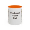 11oz Wirehaired Vizsla Dog Dad Mug, Orange, front view