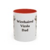 11oz Wirehaired Vizsla Dog Dad Mug, Red, front view