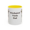 11oz Wirehaired Vizsla Dog Dad Mug, Yellow, front view