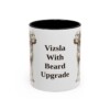 11oz Funny Wirehaired Vizsla Mug, Black, front view