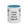 11oz Funny Wirehaired Vizsla Mug, Light Blue, front view